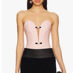 Elegant Pink Strapless Top